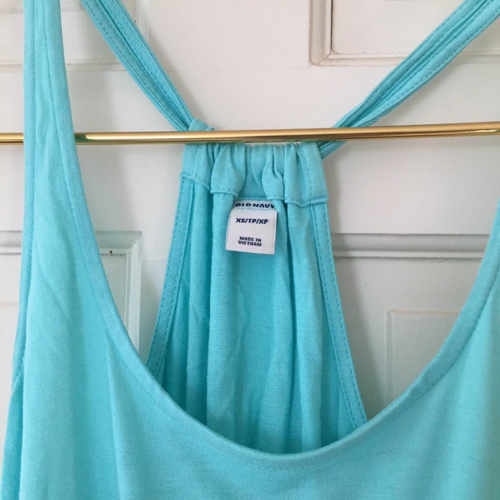 Old Navy Blue Aqua Turquoise Sun Dress - Picture 2 of 3